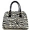 Zebra Frame Metal Satchel Shoulder Bag