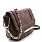 AS1059-LP Hardware Accent Flap Chain Strap Cross Body