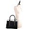 Color Block 3-Compartment Structured Satchel MH-AS3228
