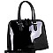 SWANK TWO TONE DOME SATCHEL