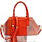 Multi-Shade Weave Tasseled 2-Way Bag