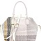 Multi-Shade Weave Tasseled 2-Way Bag