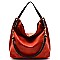 Chain Accent Hobo Bag