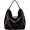 Chain Accent Hobo Bag