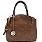 B0149-LP Simple and Classy 3 Compartment Semi-dome Satchel