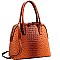 Ostrich Embossed Chevron Pattern Satchel Wallet SET MH-B0164