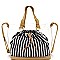 Pinstriped Drawstring Inner Bag 2 in 1 Transparent Clear Satchel MH-B23T