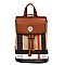 Trendy Tartan Plaid Check Convertible Drawstring Backpack Satchel