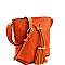 Tassel Accent Laser-Cut Bucket Shoulder Bag MH-BAL0014