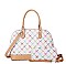 2 in 1 Monogram Dome Satchel Set With Wallet