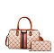 Bee Accent Monogram Satchel Wallet SET