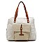 Colorblock Front Pocket Satchel