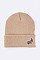 Trendy OOPS Patch Cuff Rib Beanie LA-MKH35130