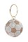 Soccer Ball-Shaped Fully Rhinestoned Hard Case Clutch