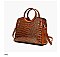 Crocodile Patent Circle Handle Satchel