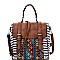 MMS Aztec & Stripe Print Convertible Backpack MH-BGS15730