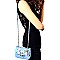 BGS48769-LP MMS Pearly Quilted Denim Shoulder Bag