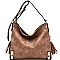 BGS8489-LP MMS Tassel Accent Multi Pocket 2 Way Hobo Cross Body