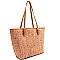 Mixed-Material Laser-Cut Cork Shopper Tote