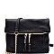 BGW48411-LP Mystique Flap-over Double Zipper Pull Cross Body