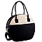 Woven Straw Mixed-Material Round Satchel MH-BJ4126