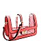 Quilted Transparent Clear Turn-Lock Shoulder Bag MH-BJ4235