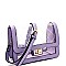 Quilted Transparent Clear Turn-Lock Shoulder Bag MH-BJ4235