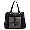 Colorblock Front Pocket Satchel