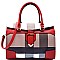 BL1001-LP Plaid Print Boston Satchel