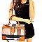 BL1001-LP Plaid Print Boston Satchel