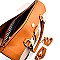 Plaid Print Flap Boston Satchel SET WITH WALLET
