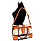 Plaid Print Flap Boston Satchel SET WITH WALLET