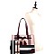 Bow Accent Plaid Print 2-pcs Satchel & Wallet Value SET