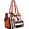 Bow Accent Plaid Print 2-pcs Satchel & Wallet Value SET