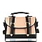 Trendy Plaid Print Belted Medium Convertible Backpack Satchel MH-BL4215