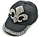 Rhinestone Fleur de Lis Cotton Hat