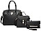 3 IN 1 KEYLOCK DESIGN PLAIN SATCHEL SET