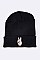 Chic Victory Sign Language Patch Iconic Beanie LA-MKH3515Q