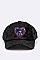Beaded Heart Patch Velour Cap LA-EMH0927Q