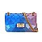 Quilt Embossed Multi Color Jelly Classic Shoulder Bag