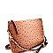 Ostrich Embossed 5-Compartment Cross Body