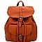 BP1980-LP Front Pocket Drawstring Convertible Flap Backpack