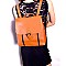 BP1988-LP Zipper Accent Convertible Rectangular Flap Backpack