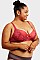 PACK OF 6 PIECES COMFY FULL CUP PLAIN LACE DD CUP BRA, 3 HOOKS & WIDE STRAP  MUBR4276PLDD