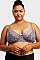 PACK OF 6 PIECES COMFY FULL CUP PLAIN LACE DD CUP BRA, 3 HOOKS & WIDE STRAP  MUBR4276PLDD
