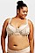 PACK OF 6 PIECES COMFY FULL CUP PLAIN LACE DD CUP BRA, 3 HOOKS & WIDE STRAP  MUBR4276PLDD