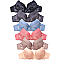 PACK OF 6 PIECES SEXY FULL CUP PLAIN LACE BRA