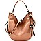 MH-BR7129  Color Block Expandable Single Strap Patent Hobo