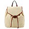 Straw Neon Trimmed Backpack