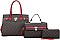 3 IN 1 MONOGRAM PADLOCK SATCHEL-CROSSBODY & WALLET SET